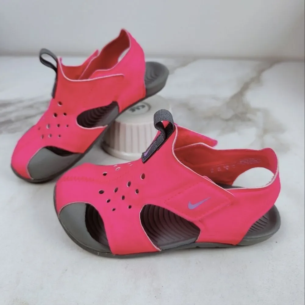 Nike Kids Sunray Protect 2 Hyper Pink Fuchsia Water Shoes Beach Sandals, 9C